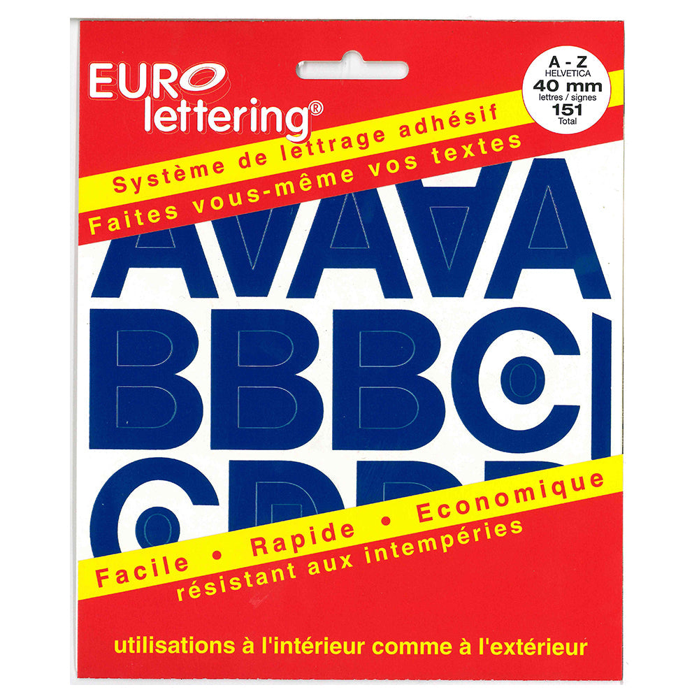 Pickup eurolettering blauw - 40 mm letters - Helvetica - 12150040 - EAN 8711234088406 - zelfklevend vinyl