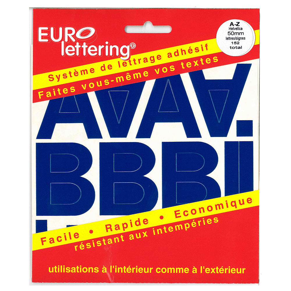 Pickup eurolettering blauw - 50 mm letters - Helvetica - 12150050 - EAN 8711234088529 - zelfklevend vinyl