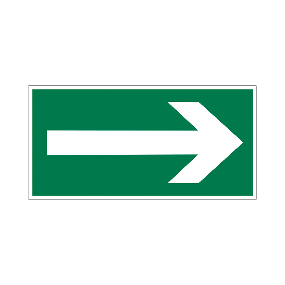 Bord 300x150 mm vluchtweg nooduitgang - Richtingspijl - 1270150512 - EAN 8711234128676 - hard kunststof polystyreen 1,5 mm