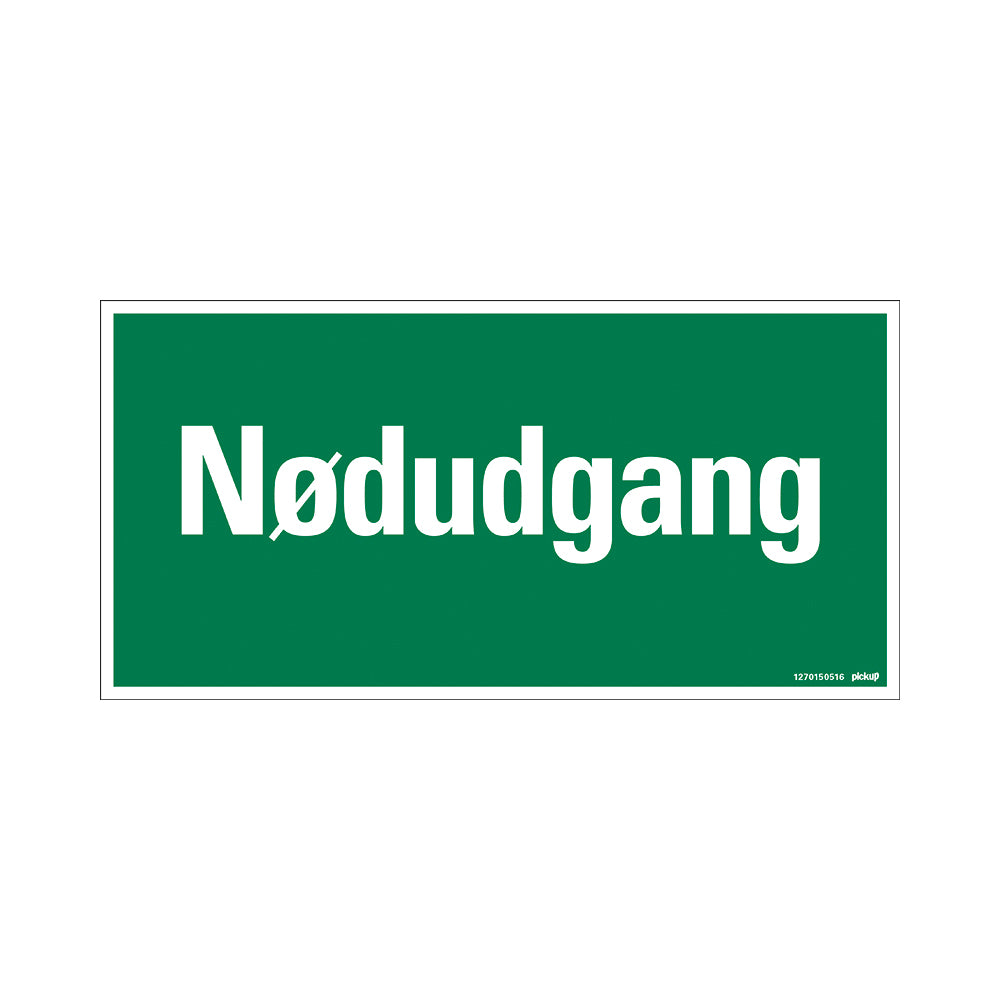 Bord 300x150 mm - NODUDGANG - 1270150516 - EAN 8711234128553 - hard kunststof polystyreen 1,5 mm