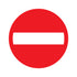 Bord rond diameter 180 mm - Verboden doorgang toegang inrijverbod verboden in te rijden eenrichting - 1270180809 - EAN 8711234127013 - hard kunststof polystyreen 1,5 mm