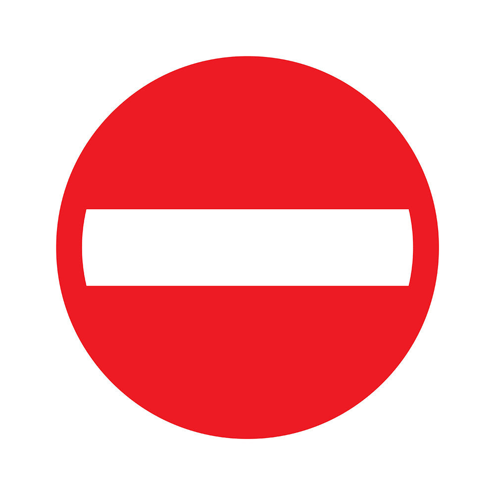 Bord rond diameter 300 mm - Verboden doorgang - verboden toegang - verboden in te rijden - 1270300809 - EAN 8711234127068 - hard kunststof polystyreen 1,5 mm