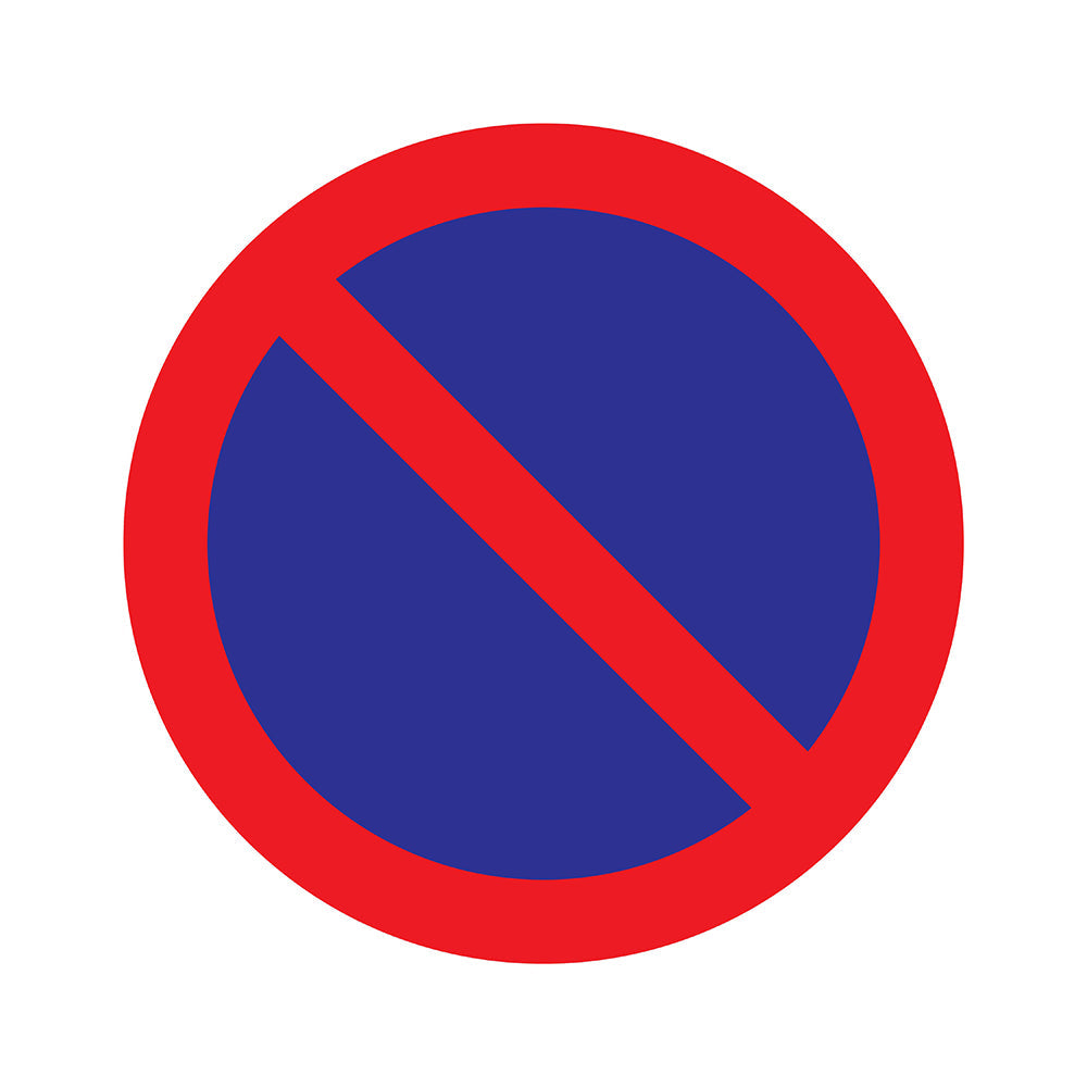 Bord rond diameter 300 mm - Parkeerverbod - 1270300813 - EAN 8711234127051 - hard kunststof polystyreen 1,5 mm