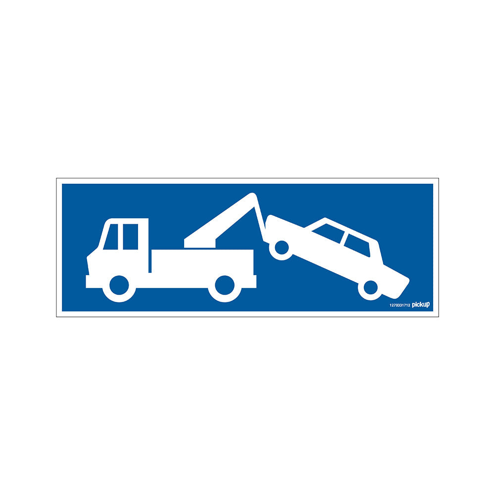 Bord 330x120 mm - Wegsleepzone zonder tekst - 1270331712 - EAN 8711234127600 - hard kunststof polystyreen 1,5 mm