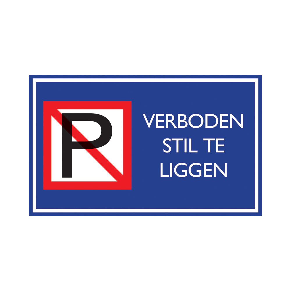 Nautic verboden stil te liggen - Bord 330x200 mm - 1271330001 - EAN 8711234061041 - voor nautische toepassingen haven zeilboten motorboten schepen pleziervaart