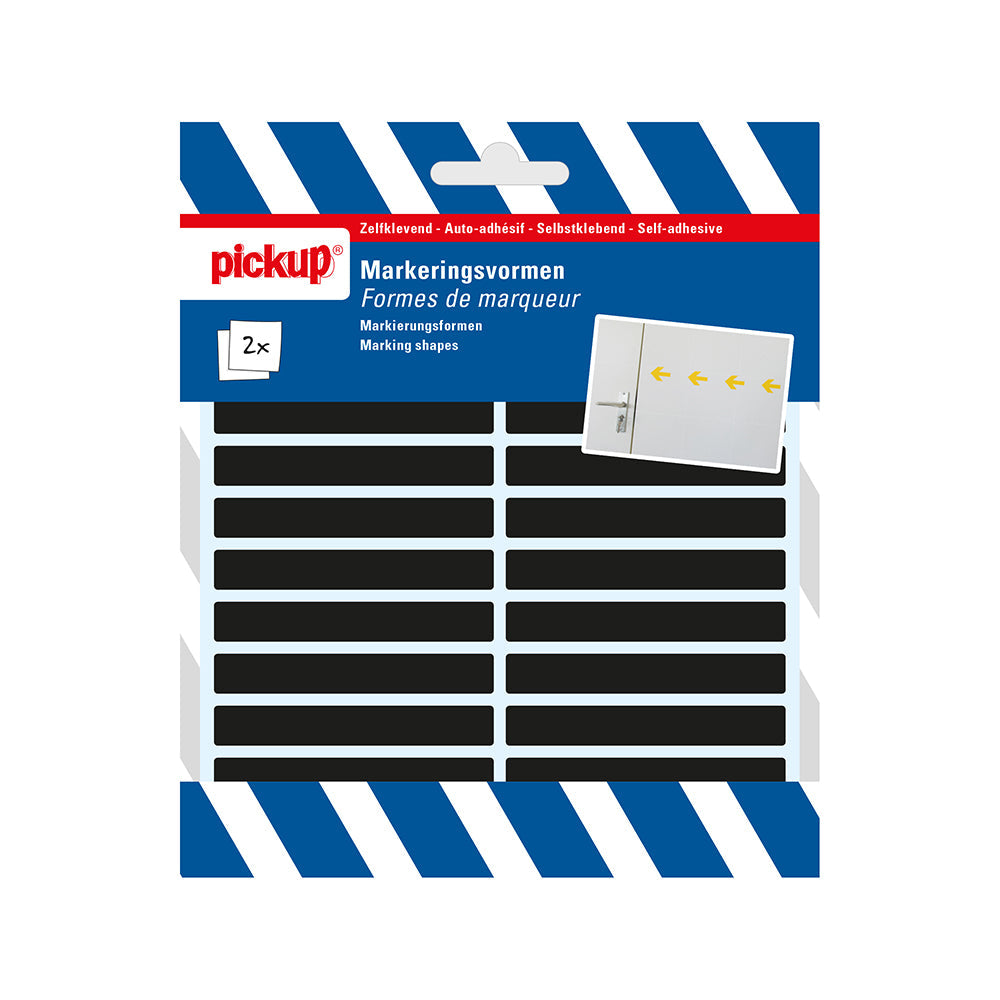 Markeringsvorm zwart - 70x10 mm - 1272110021 - EAN 8711234001696 - zelfklevend vinyl