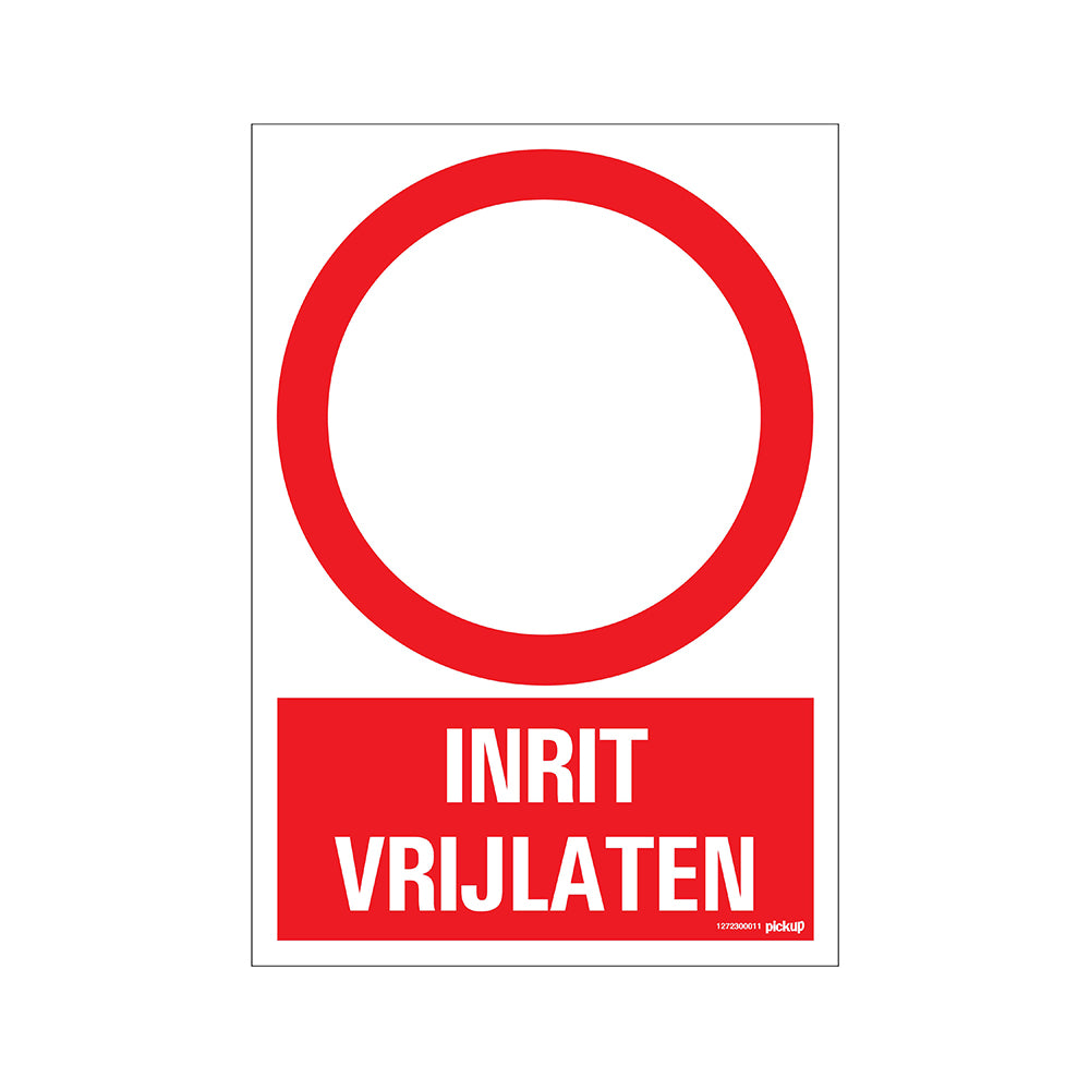 Bord 230x330 mm Combinatie - Inrit vrijlaten - 1272300011 - EAN 8711234128874 - hard kunststof polystyreen 1,5 mm