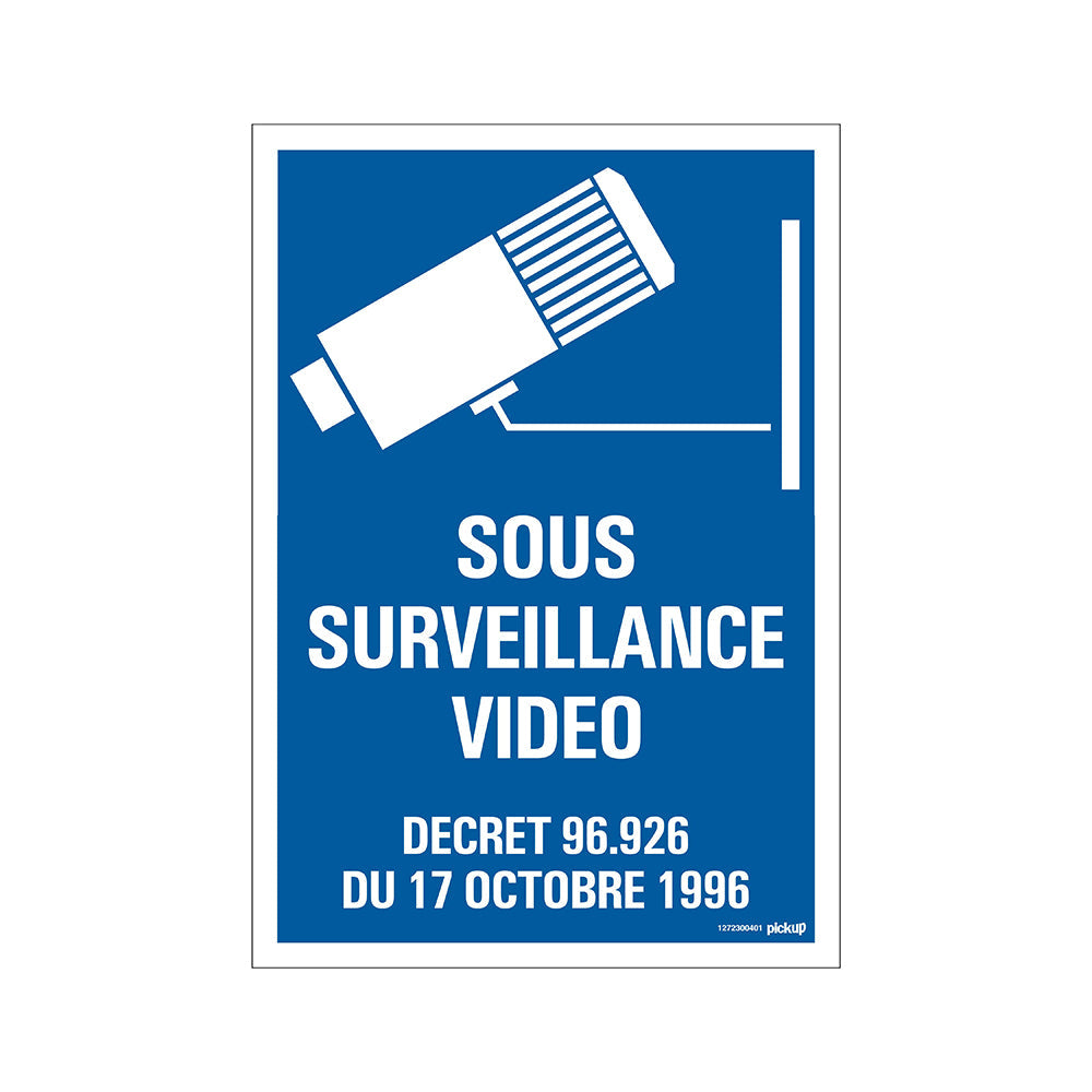 Panneau 230x330 mm Combi - Sous Surveillance video - 1272300401 - EAN 8711234129314 - hard kunststof polystyreen 1,5 mm