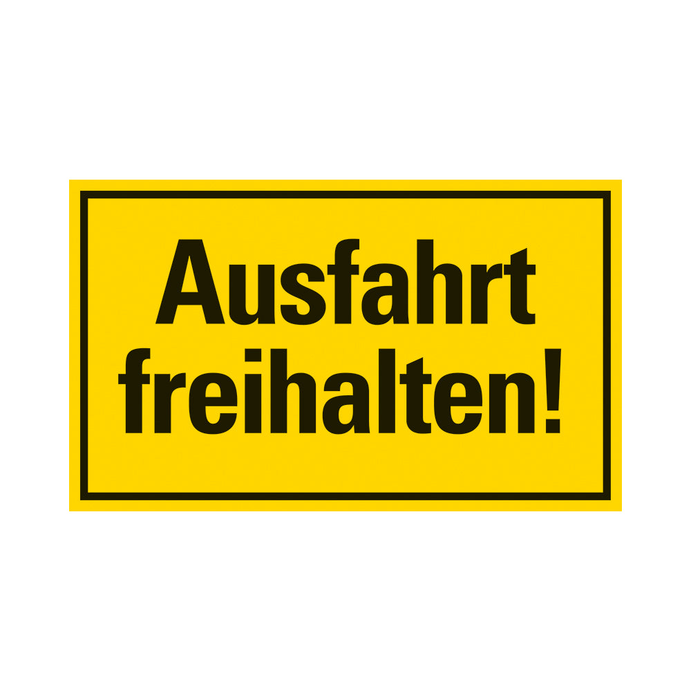Kunststoff Schild bord 250x150 mm AUSFAHRT FREIHALTEN 1280251512 EAN 8711234130709 150x250 mm