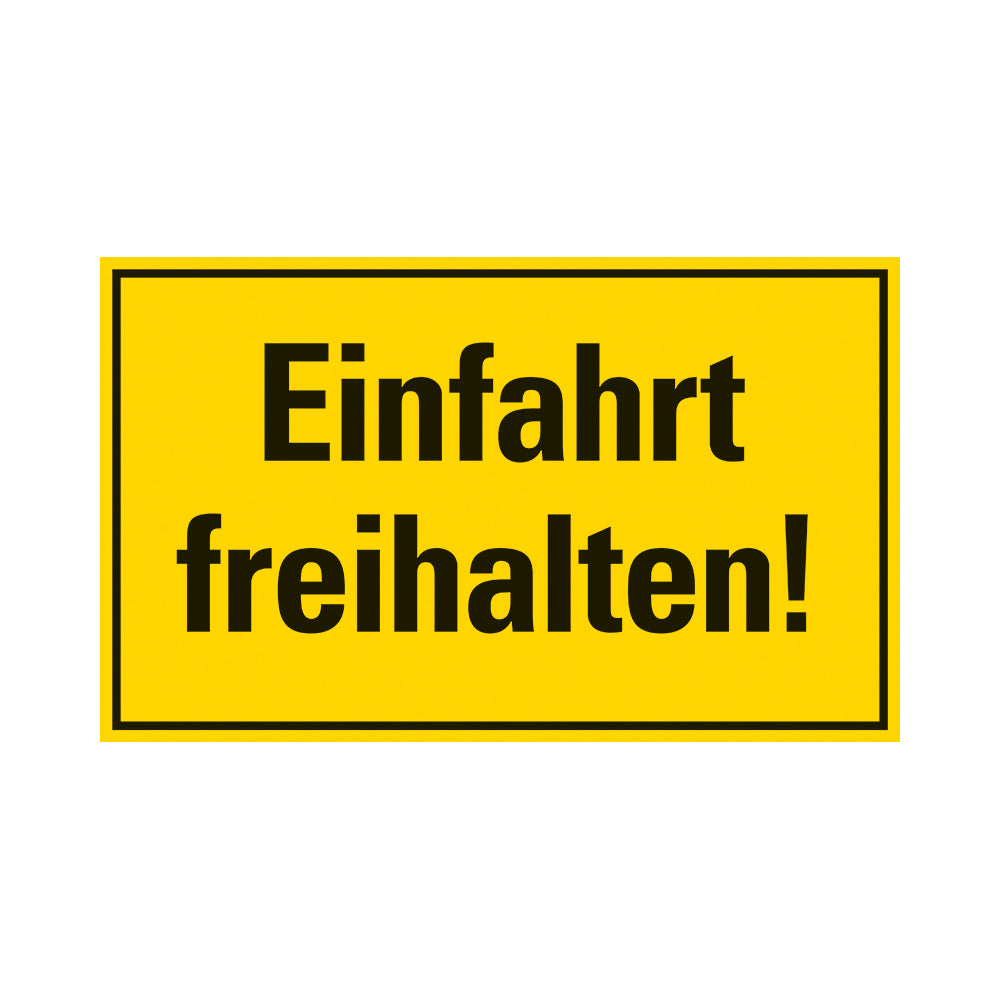 Kunststoff Schild bord 330x200 mm SK EINFAHRT FREIHALTEN 1281332023 EAN 8711234031716 200x330 mm