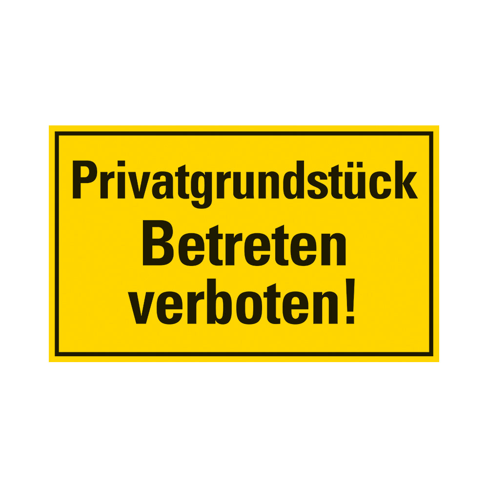 Kunststoff Schild bord 330x200 mm SK PRIVATGRUNDSTUCK BETRETEN VERBOTEN 1281332024 EAN 8711234031723 200x330 mm