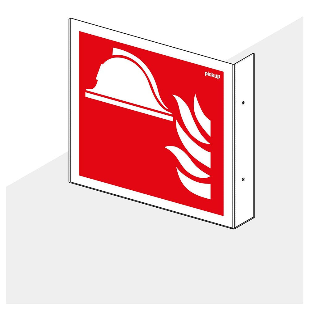 Haaks hoekbord brandbestrijdingsmiddelen 150x150 mm - 1290150006 - EAN 8711234006752 - hard kunststof polystyreen 1,5 mm - inclusief boorgaten 2 zijdig