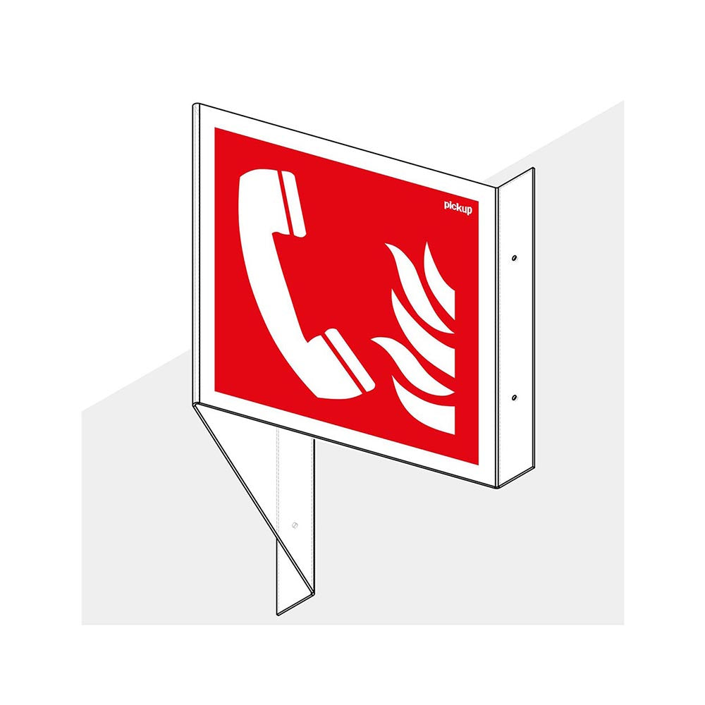 Panoramabord telefoon voor brandalarm 200x400 mm -1290200404 - EAN 8711234006530 - hard kunststof polystyreen 1,5 mm