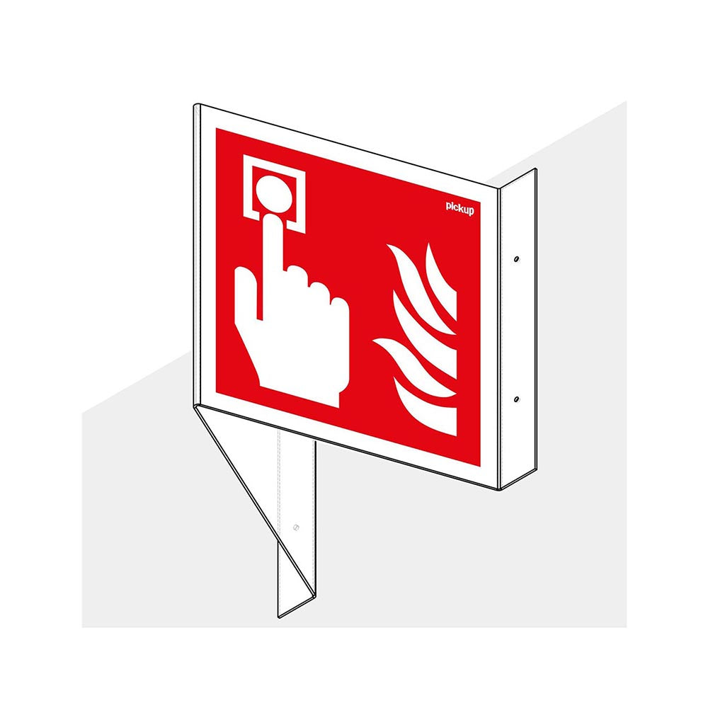 Panoramabord brandmelder 200x400 mm -1290200405 - EAN 8711234006547 - hard kunststof polystyreen 1,5 mm