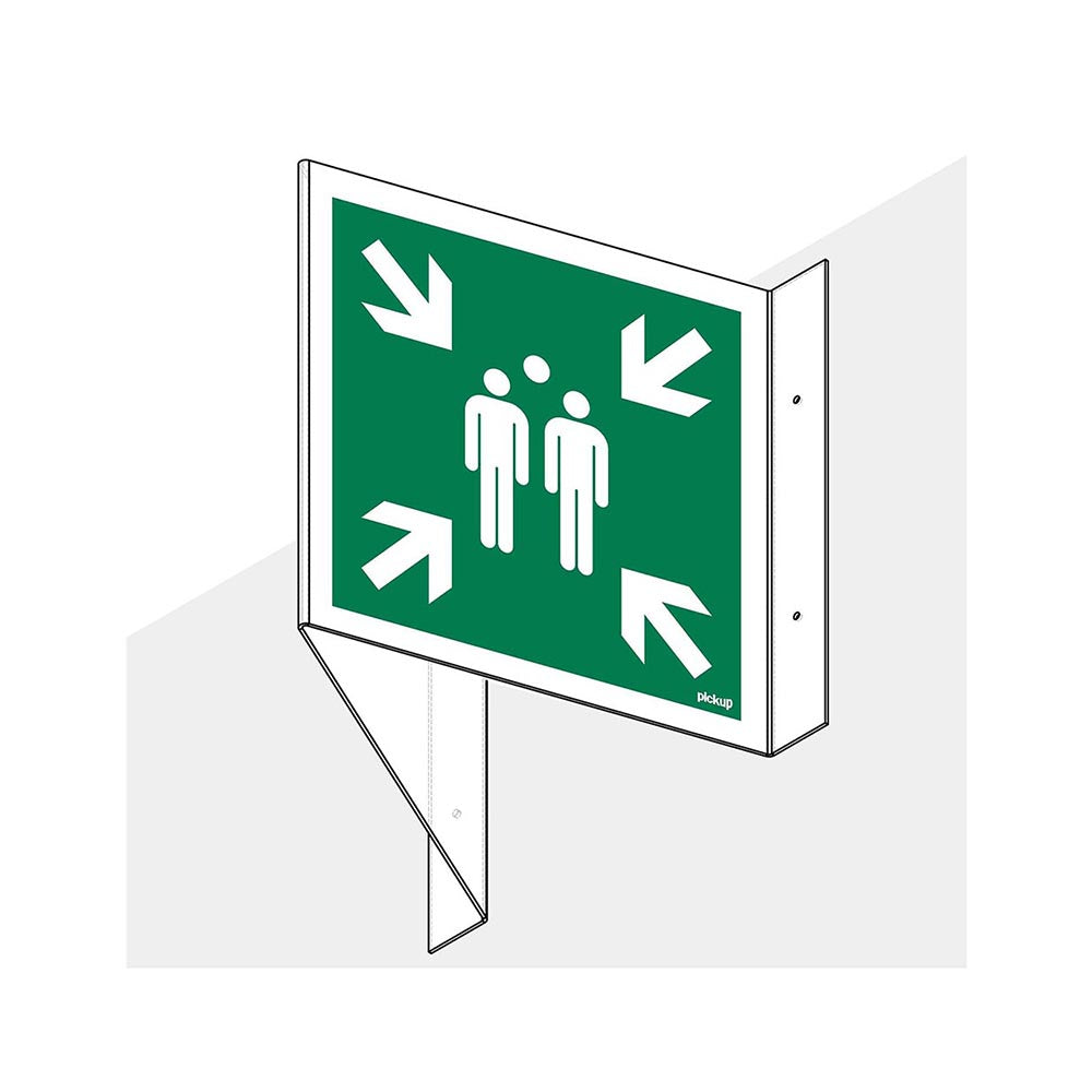 Panoramabord verzamelplaats 200x400 mm -1290200411 - EAN 8711234006608 - hard kunststof polystyreen 1,5 mm