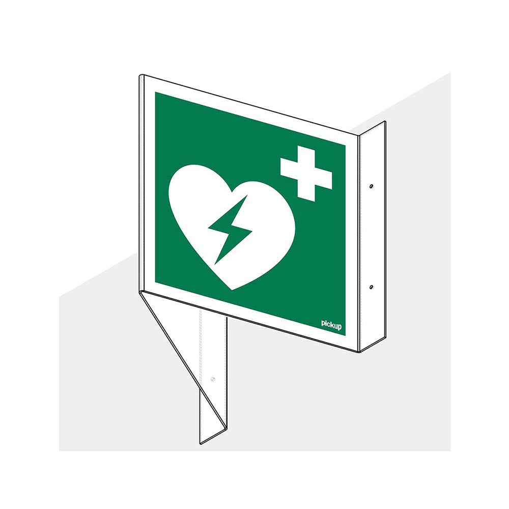 Panoramabord AED 200x400 mm -1290200412 - EAN 8711234006615 - hard kunststof polystyreen 1,5 mm