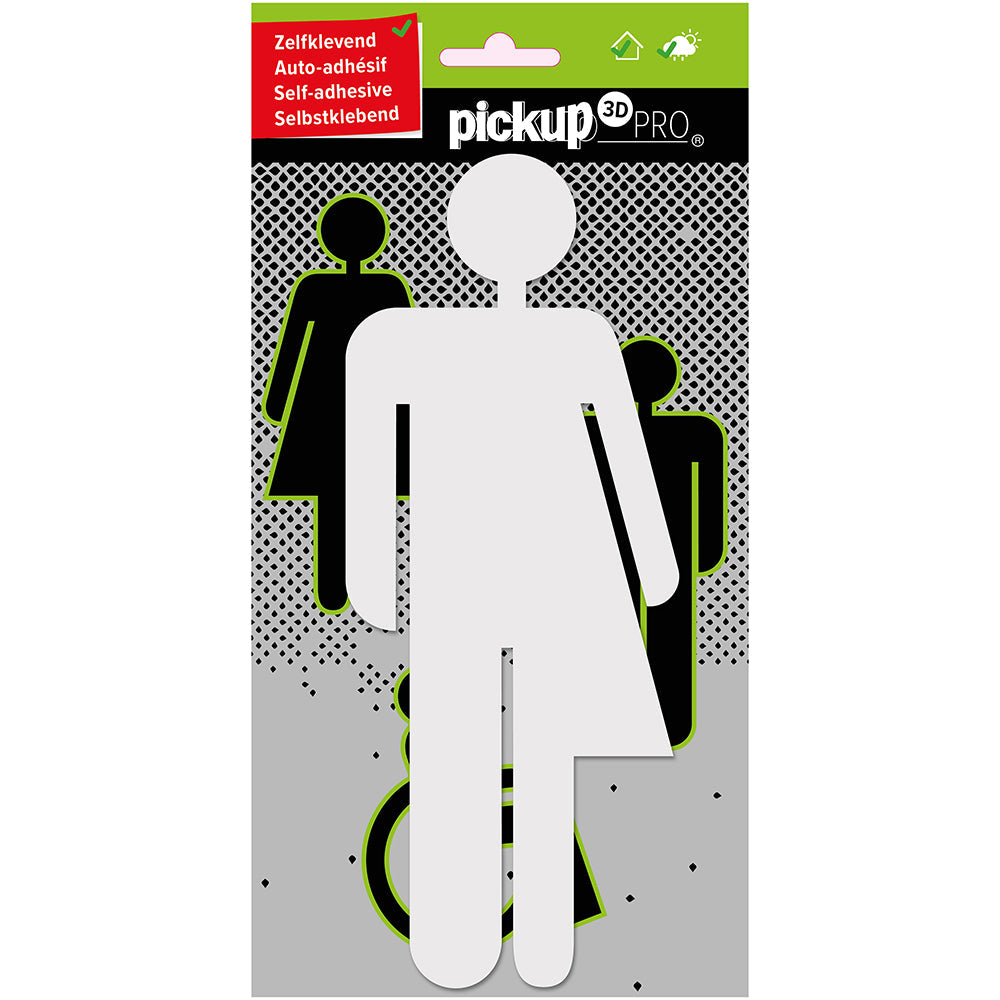 Route Acryl Pro Picto Genderneutraal wit - toiletten - WC -2110000103 - EAN 8711234005342 - zelfklevend acrylaat
