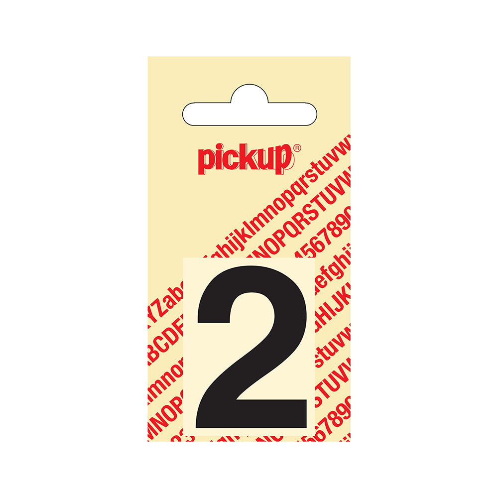 Plakcijfer Helvetica 40 mm - zwart 2 - Helvetica - 312020402 - EAN 8711234101327 - zelfklevend vinyl