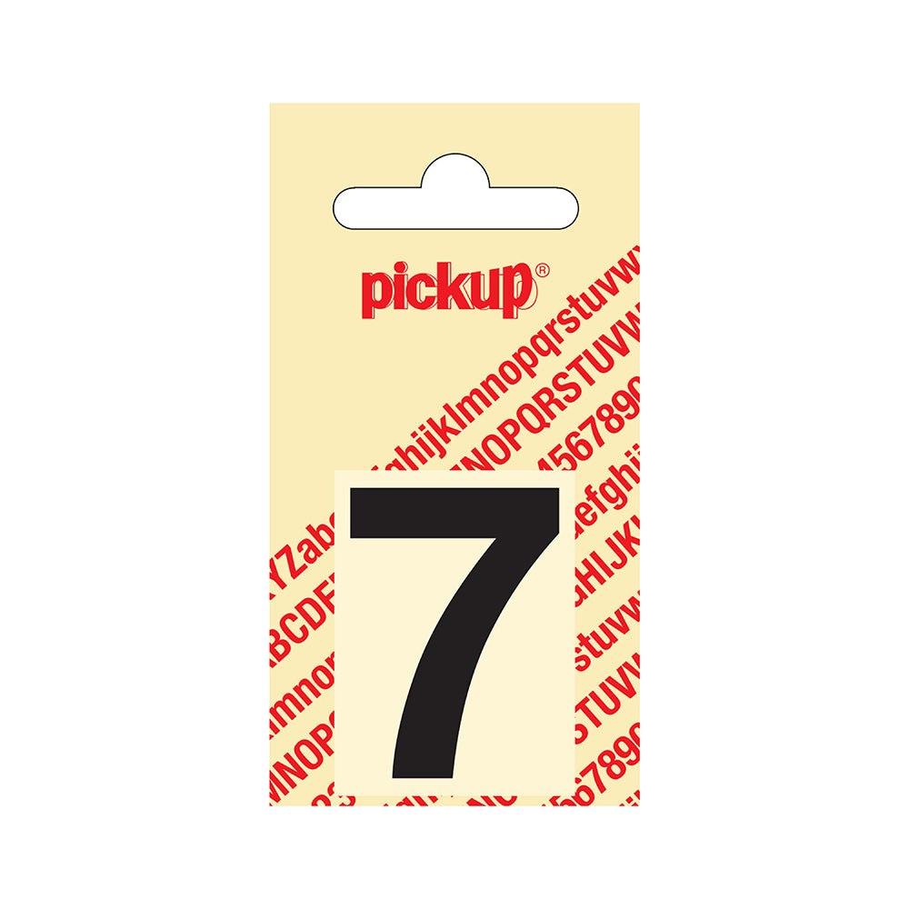 Plakcijfer Helvetica 40 mm - zwart 7 - Helvetica - 312020407 - EAN 8711234101372 - zelfklevend vinyl