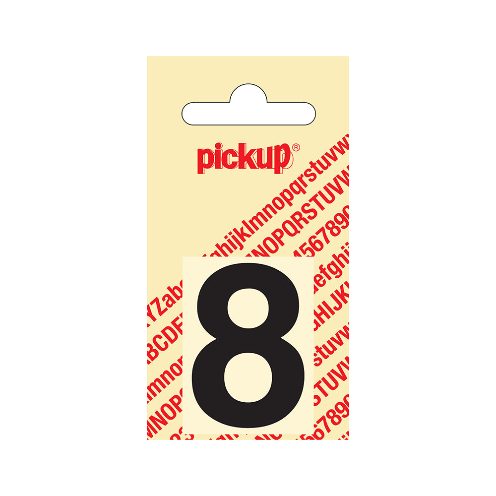 Plakcijfer Helvetica 40 mm - zwart 8 - Helvetica - 312020408 - EAN 8711234101389 - zelfklevend vinyl