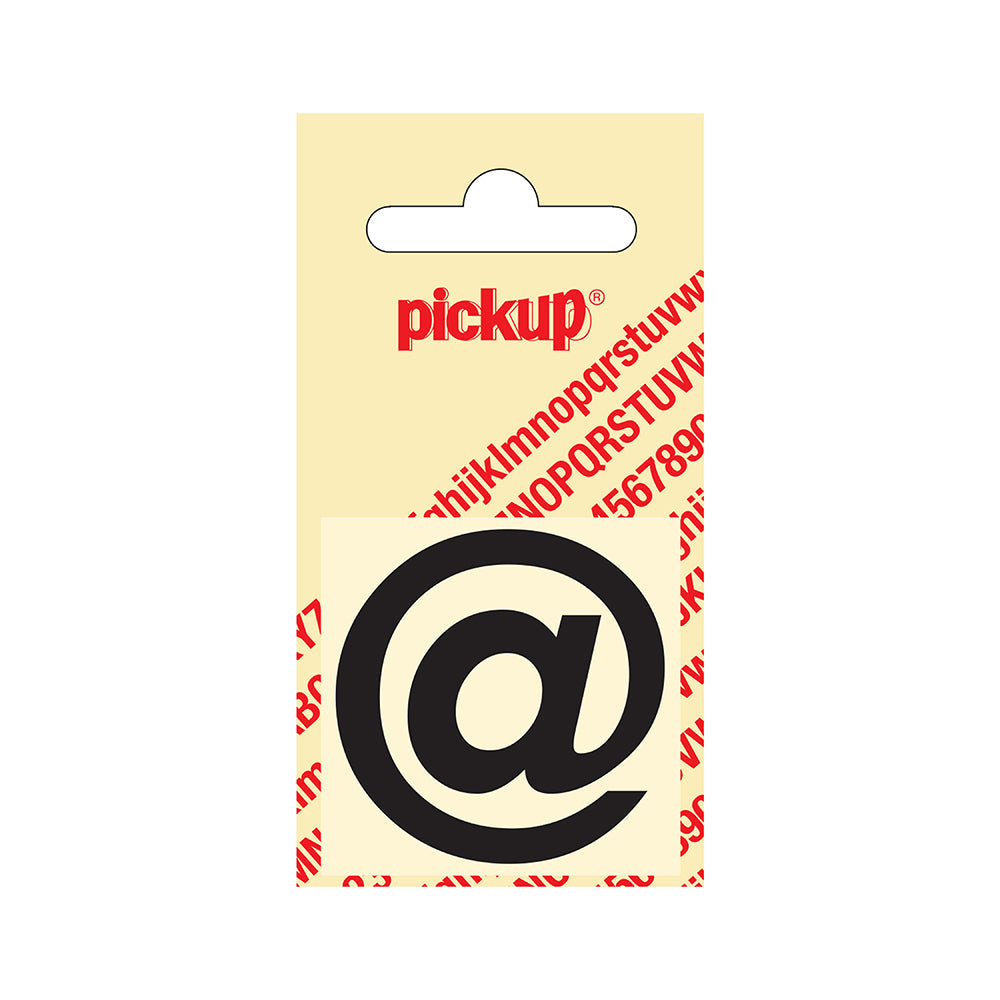 Plakletter Helvetica 40 mm - zwart @ - Helvetica - 31202040AT - EAN 8711234101266 - zelfklevend vinyl