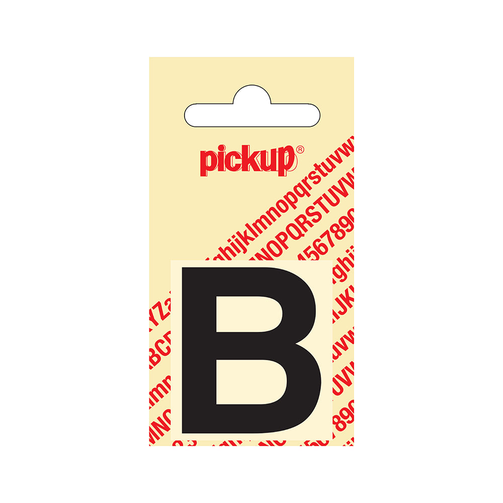 Plakletter Helvetica 40 mm - zwart B - Helvetica - 31202040B - EAN 8711234101013 - zelfklevend vinyl