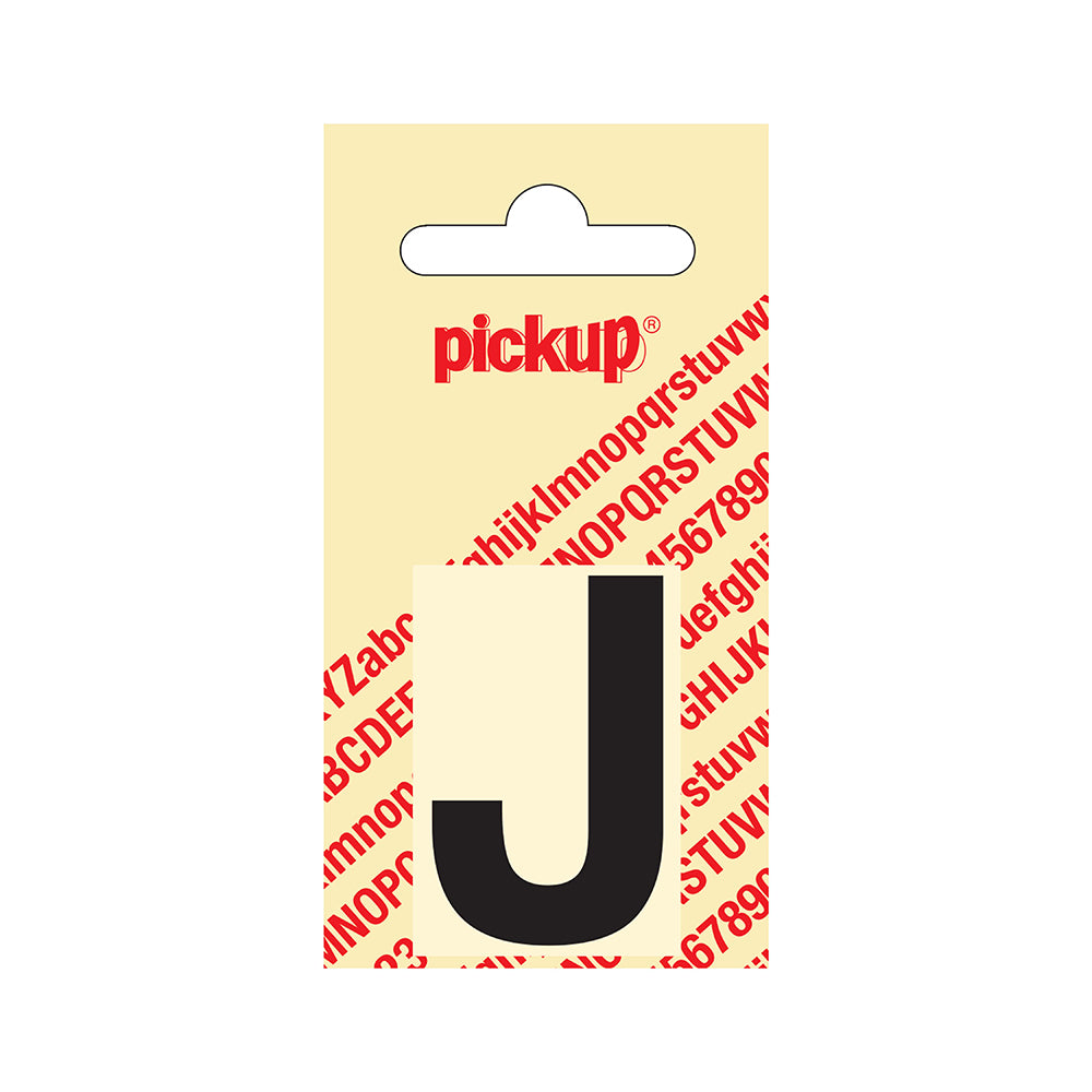 Plakletter Helvetica 40 mm - zwart J - Helvetica - 31202040J - EAN 8711234101099 - zelfklevend vinyl