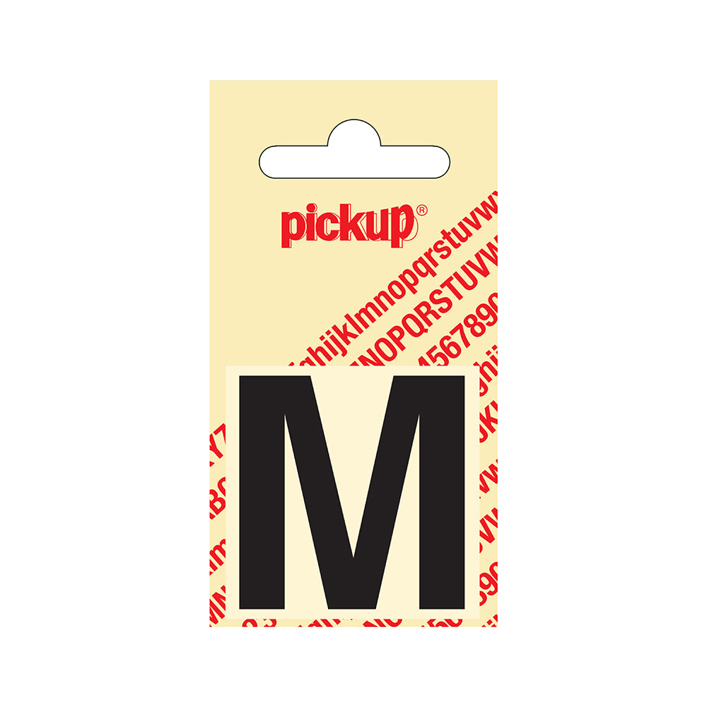 Plakletter Helvetica 40 mm - zwart M - Helvetica - 31202040M - EAN 8711234101129 - zelfklevend vinyl