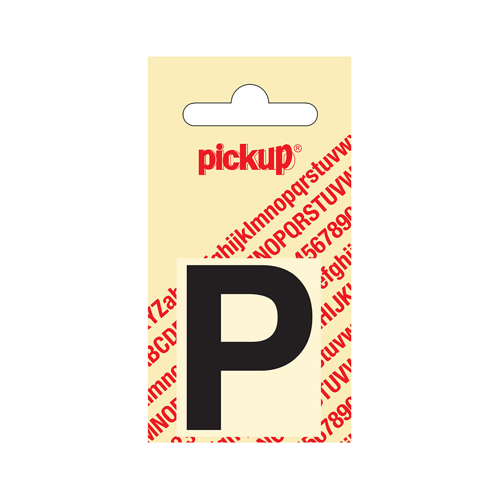 Plakletter Helvetica 40 mm - zwart P - Helvetica - 31202040P - EAN 8711234101150 - zelfklevend vinyl