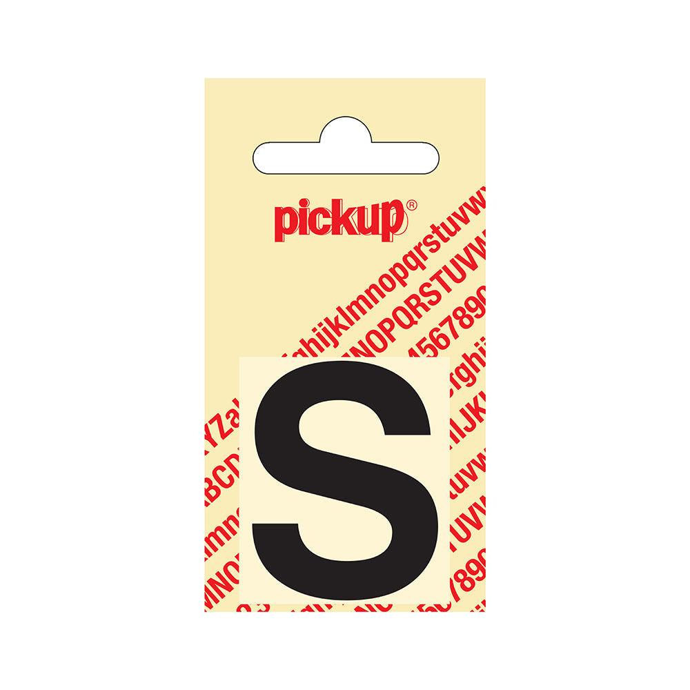 Plakletter Helvetica 40 mm - zwart S - Helvetica - 31202040S - EAN 8711234101181 - zelfklevend vinyl