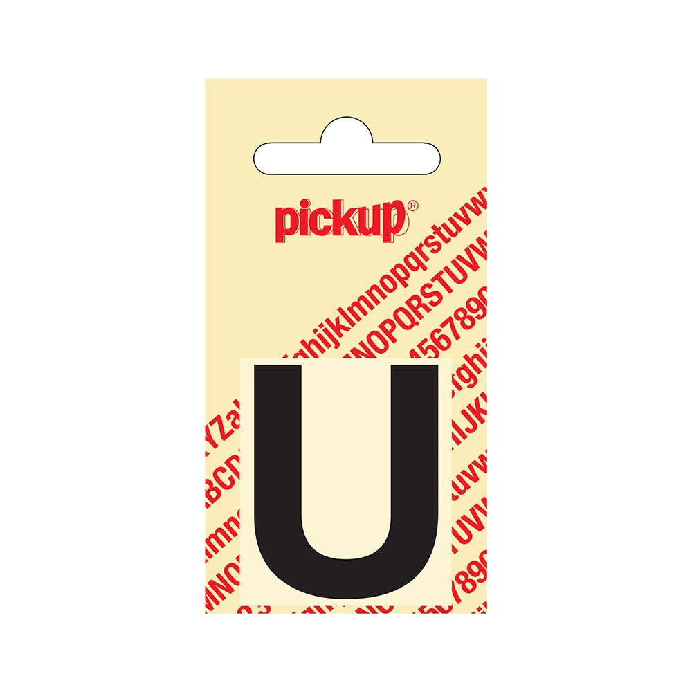 Plakletter Helvetica 40 mm - zwart U - Helvetica - 31202040U - EAN 8711234101204 - zelfklevend vinyl