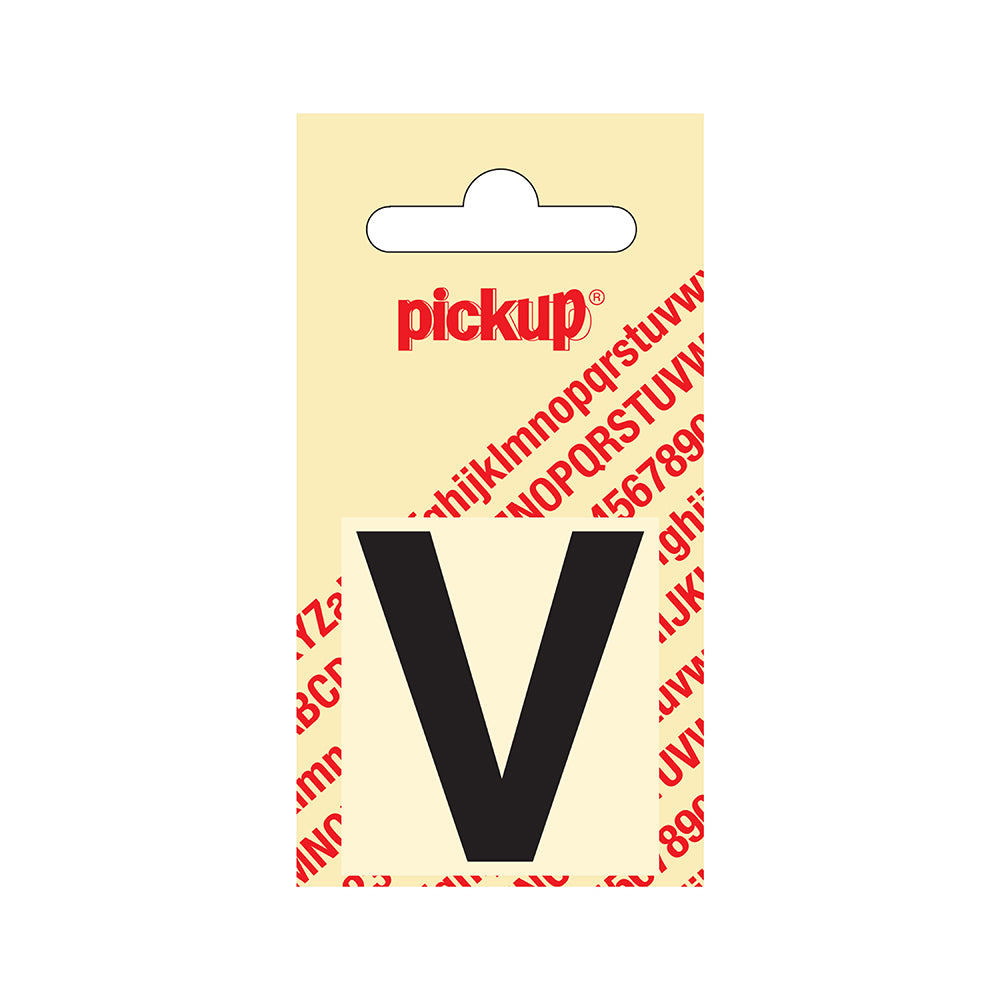 Plakletter Helvetica 40 mm - zwart V - Helvetica - 31202040V - EAN 8711234101211 - zelfklevend vinyl