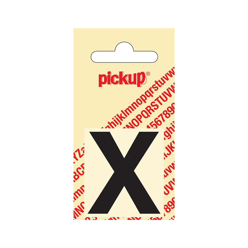 Plakletter Helvetica 40 mm - zwart X - Helvetica - 31202040X - EAN 8711234101235 - zelfklevend vinyl