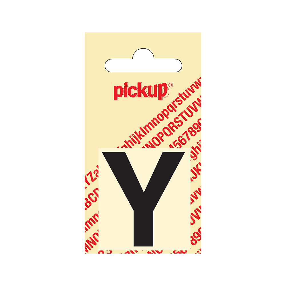 Plakletter Helvetica 40 mm - zwart Y - Helvetica - 31202040Y - EAN 8711234101242 - zelfklevend vinyl