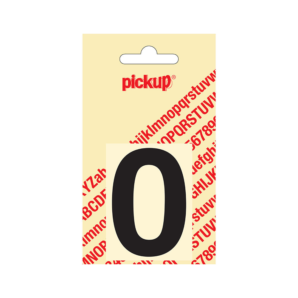 Plakcijfer Helvetica 60 mm - zwart 0 - Helvetica - 312020600 - EAN 8711234121301 - zelfklevend vinyl