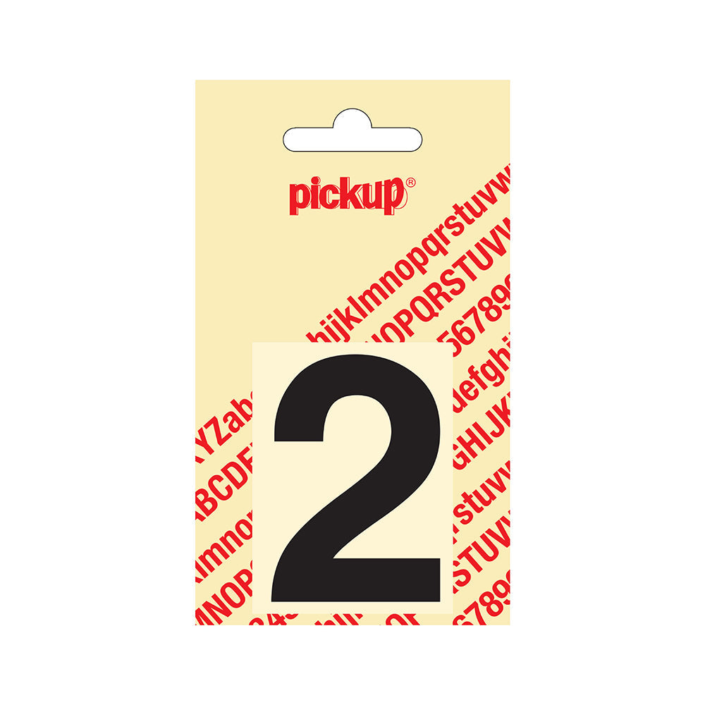 Plakcijfer Helvetica 60 mm - zwart 2 - Helvetica - 312020602 - EAN 8711234121325 - zelfklevend vinyl