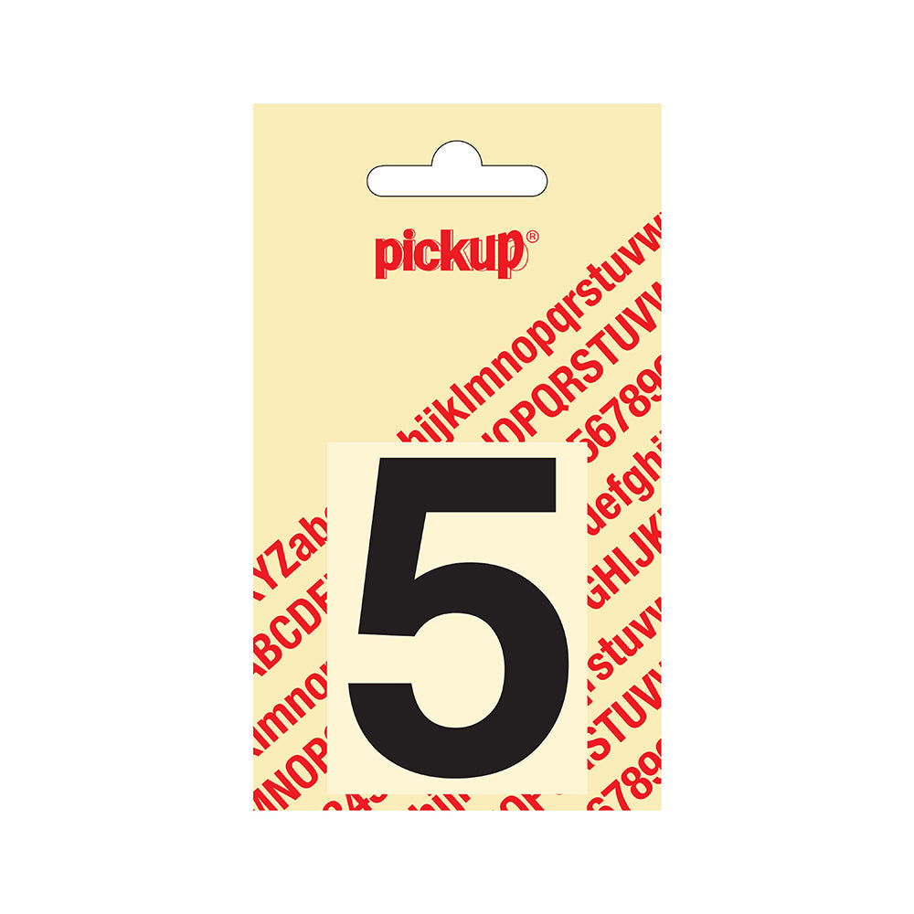 Plakcijfer Helvetica 60 mm - zwart 5 - Helvetica - 312020605 - EAN 8711234121356 - zelfklevend vinyl