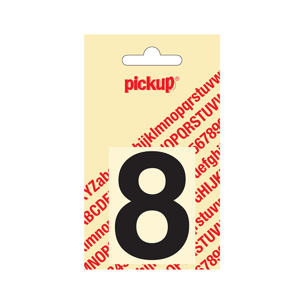 Plakcijfer Helvetica 60 mm - zwart 8 - Helvetica - 312020608 - EAN 8711234121387 - zelfklevend vinyl