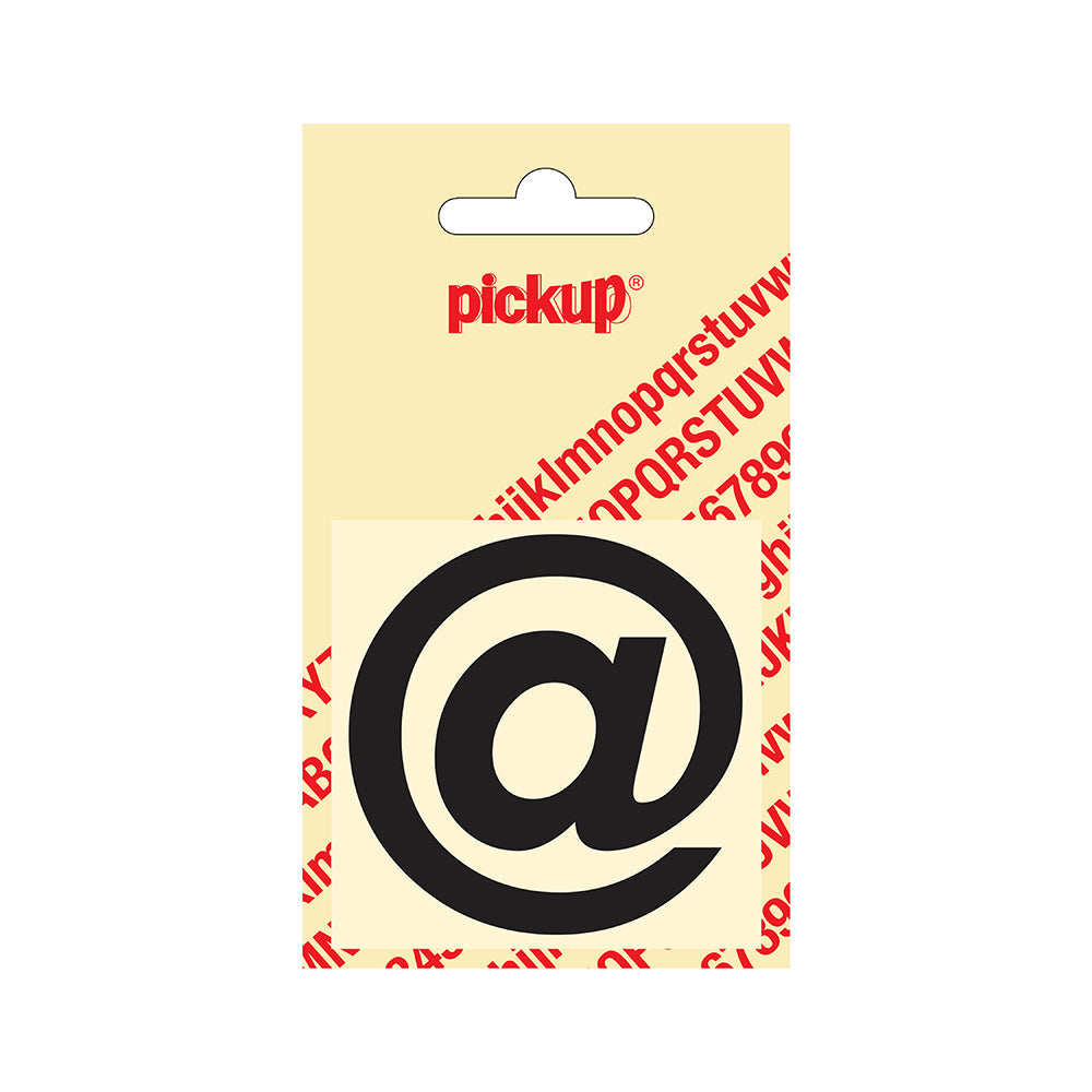 Plakletter Helvetica 60 mm - zwart @ - Helvetica - 31202060AT - EAN 8711234121264 - zelfklevend vinyl