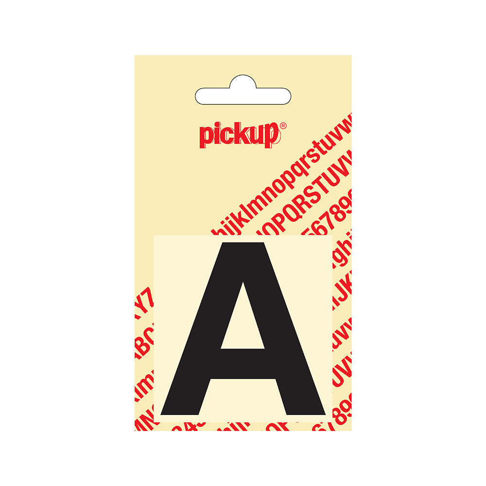 Plakletter Helvetica 60 mm - zwart A - Helvetica - 31202060A - EAN 8711234121004 - zelfklevend vinyl