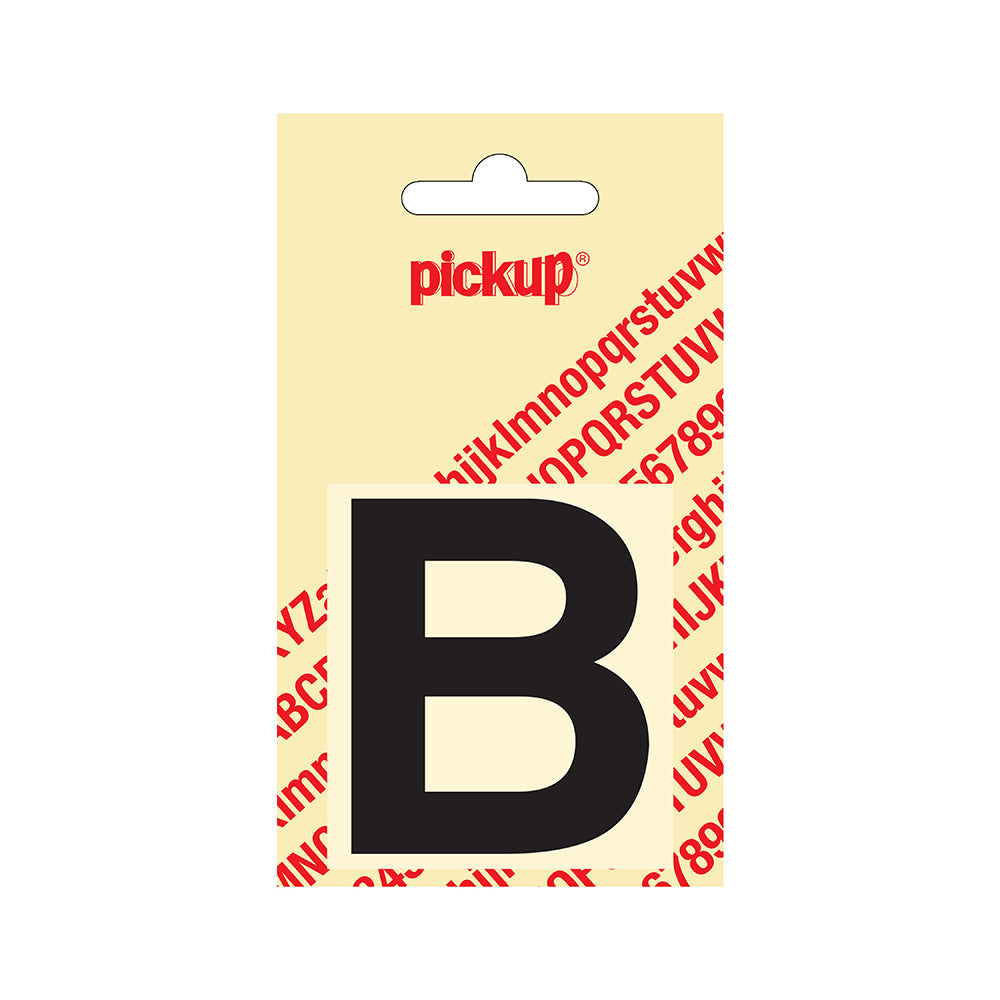 Plakletter Helvetica 60 mm - zwart B - Helvetica - 31202060B - EAN 8711234121011 - zelfklevend vinyl