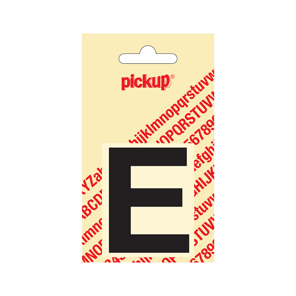 Plakletter Helvetica 60 mm - zwart E - Helvetica - 31202060E - EAN 8711234121042 - zelfklevend vinyl