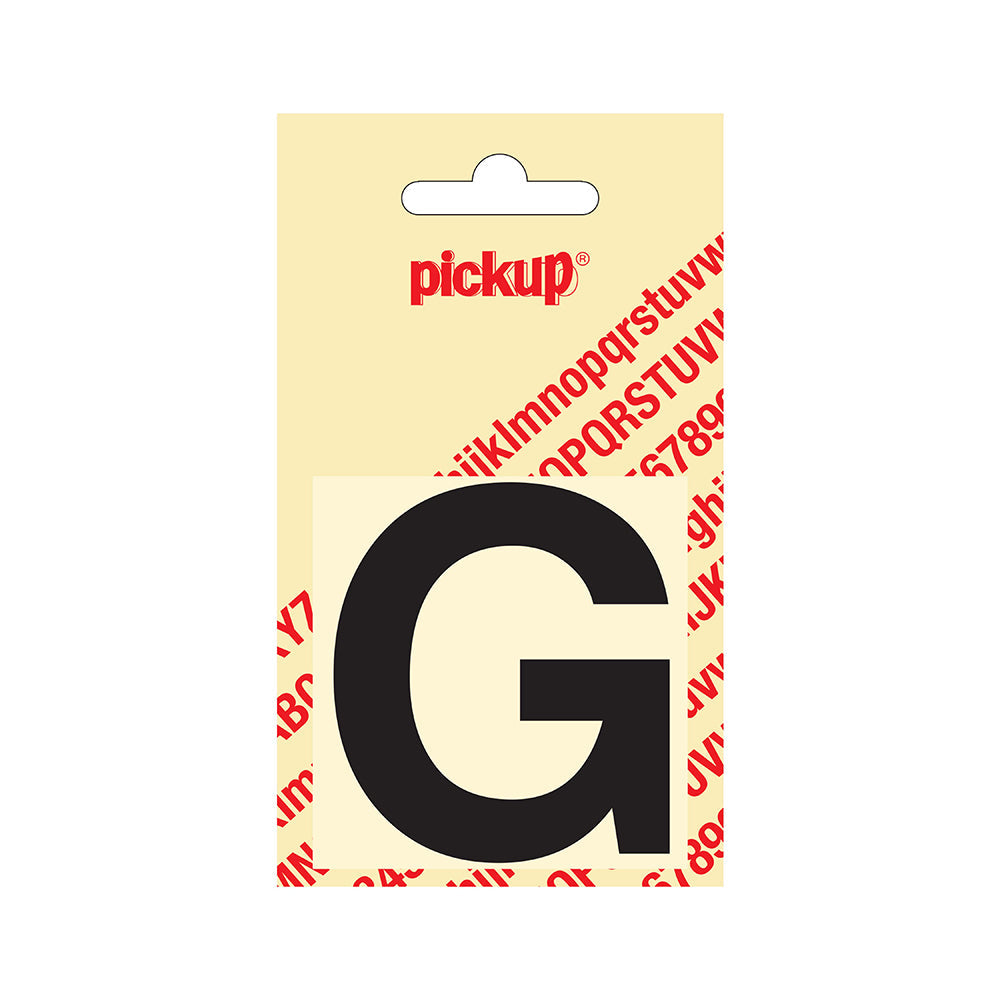 Plakletter Helvetica 60 mm - zwart G - Helvetica - 31202060G - EAN 8711234121066 - zelfklevend vinyl