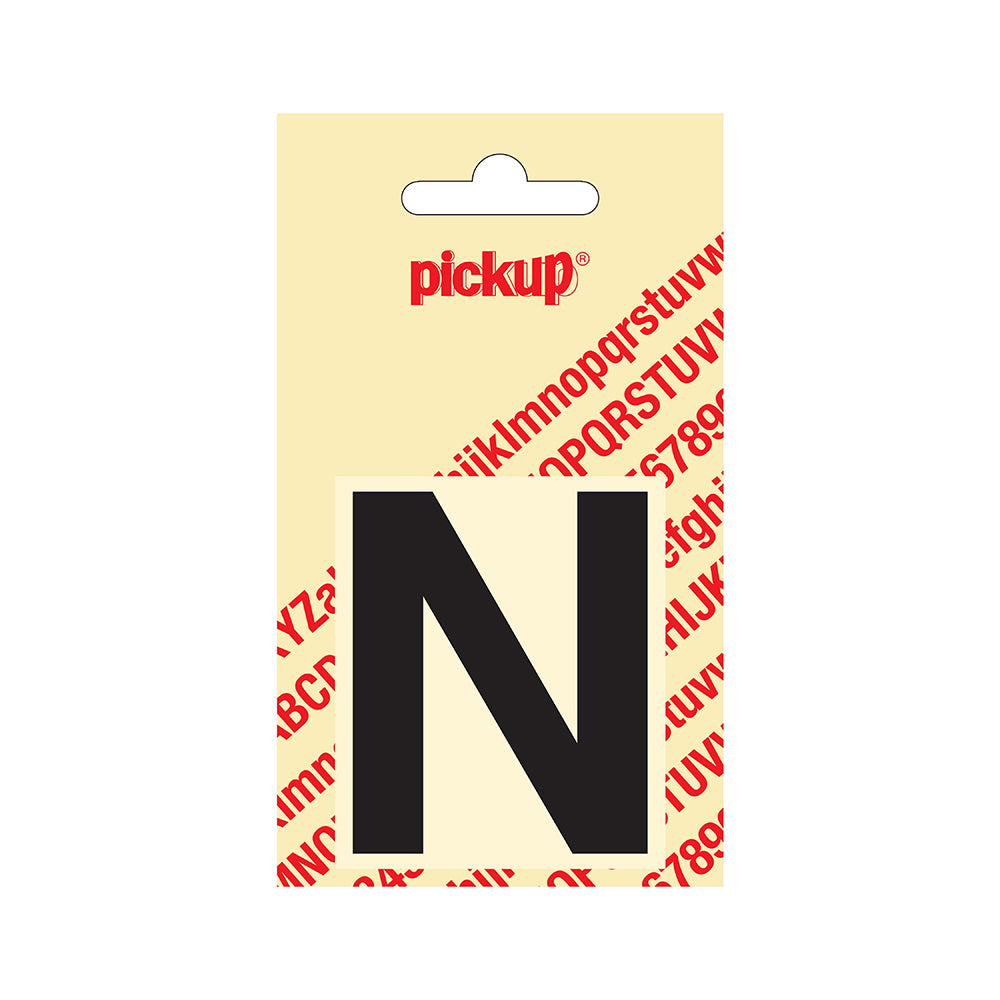 Plakletter Helvetica 60 mm - zwart N - Helvetica - 31202060N - EAN 8711234121134 - zelfklevend vinyl