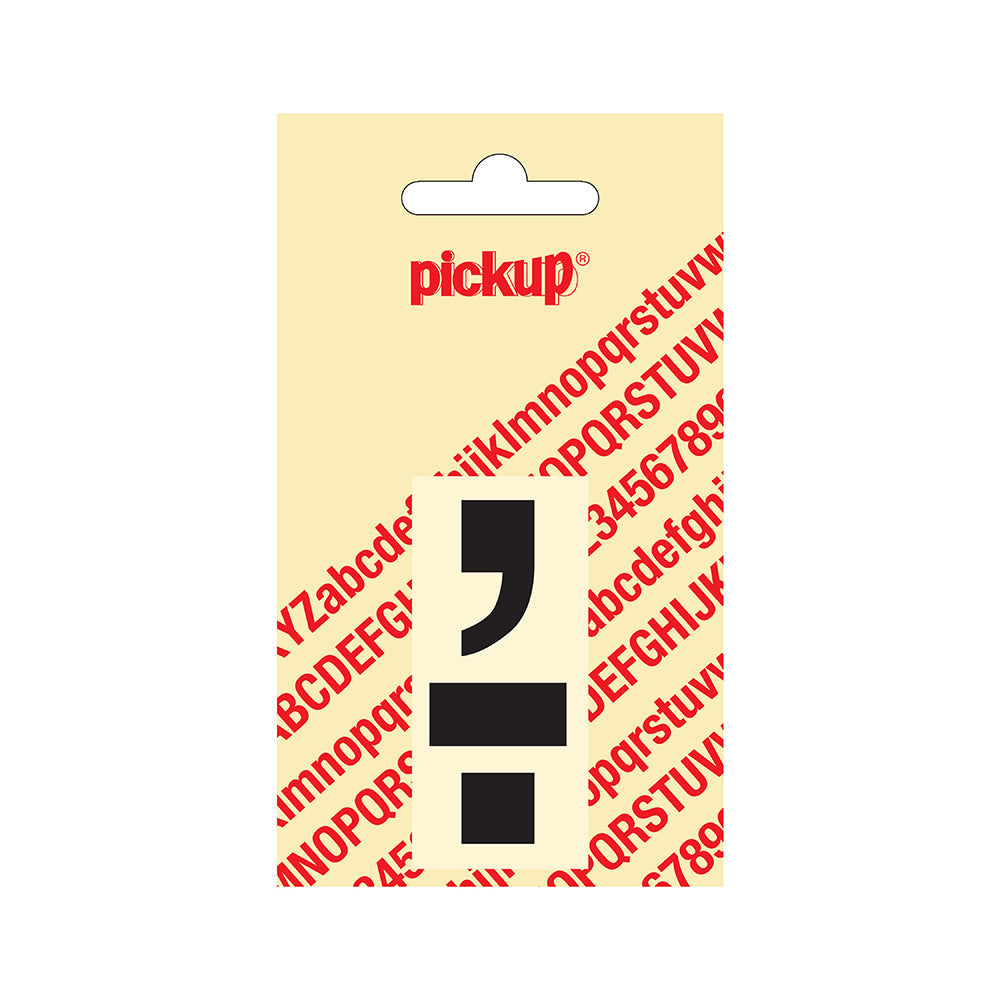 Plakletter Helvetica 60 mm - punt komma zwart - Helvetica - 31202060PK - EAN 8711234121769 - zelfklevend vinyl
