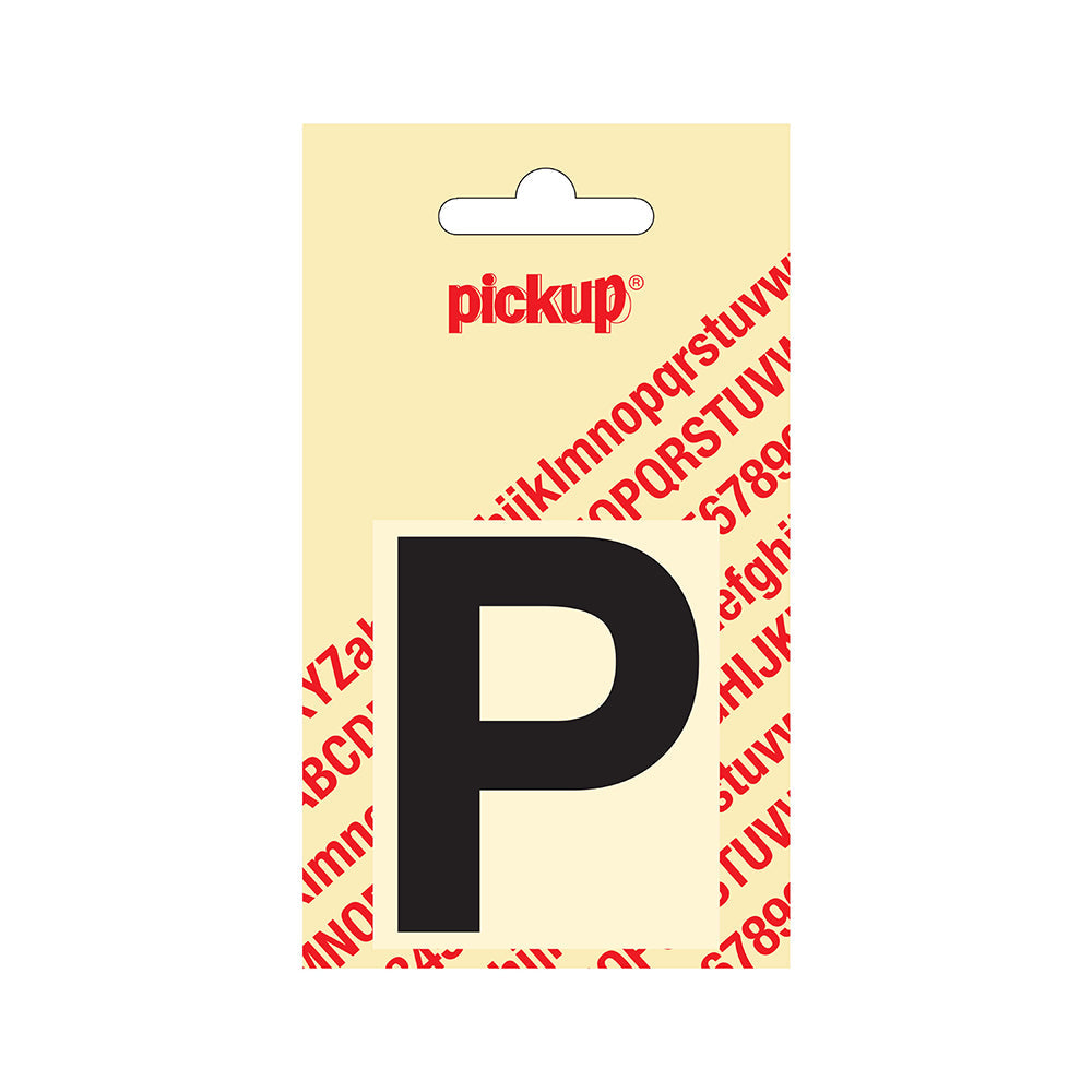 Plakletter Helvetica 60 mm - zwart P - Helvetica - 31202060P - EAN 8711234121158 - zelfklevend vinyl