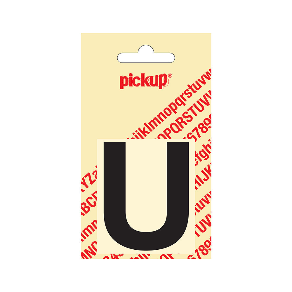 Plakletter Helvetica 60 mm - zwart U - Helvetica - 31202060U - EAN 8711234121202 - zelfklevend vinyl