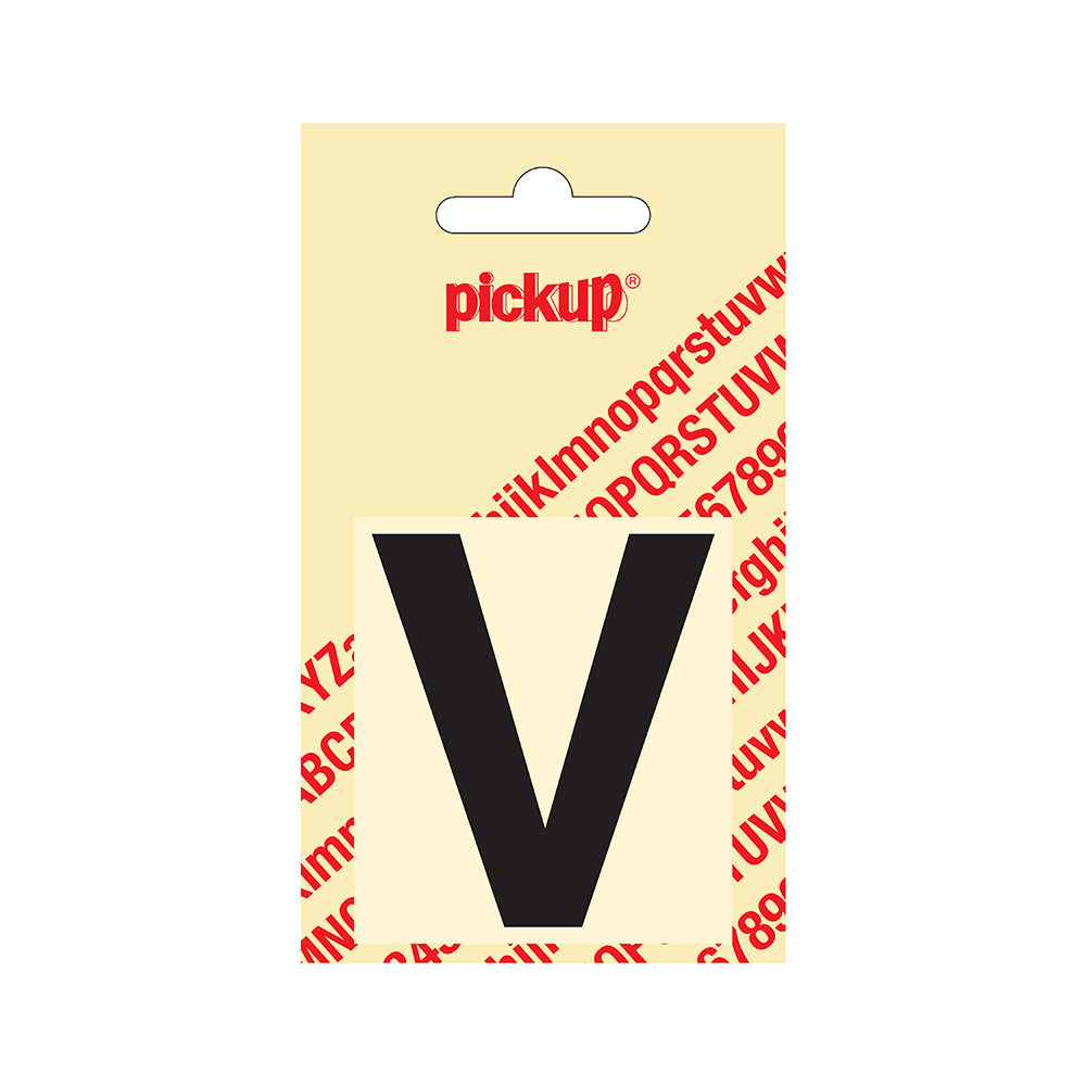 Plakletter Helvetica 60 mm - zwart V - Helvetica - 31202060V - EAN 8711234121219 - zelfklevend vinyl