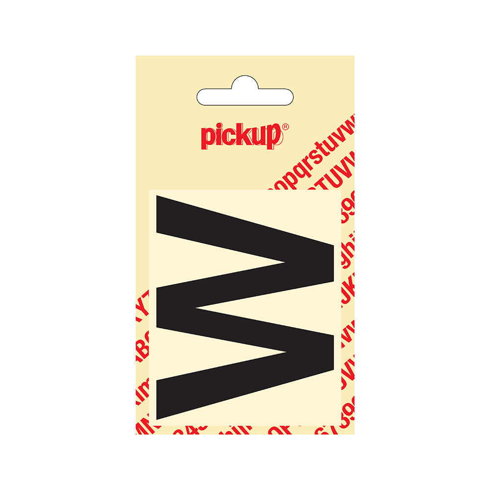 Plakletter Helvetica 60 mm - zwart W - Helvetica - 31202060W - EAN 8711234121226 - zelfklevend vinyl