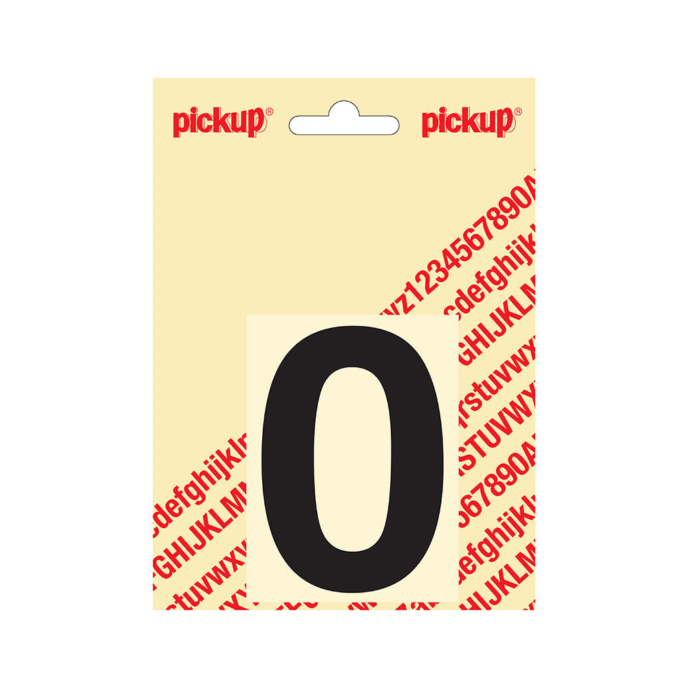 Plakcijfer Helvetica 80 mm - zwart 0 - Helvetica - 312020800 - EAN 8711234131300 - zelfklevend vinyl